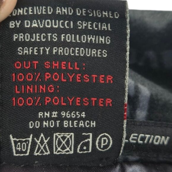 Vtg Davoucci Jacket Men 3XL Heavy Polyester Hip Hop Oversized Baggy Embroidered - Picture 7 of 8